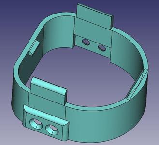 Extension to allow fitting a 40x80mm capacitor with the original battery pack into flashguns Metz 45 series