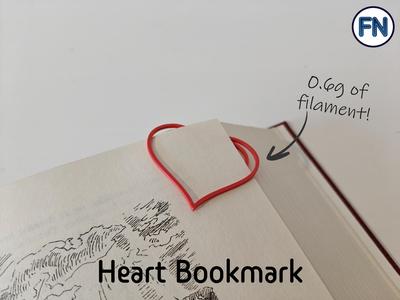 Heart shaped bookmark 