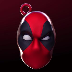 Deadpool head fanart keychain