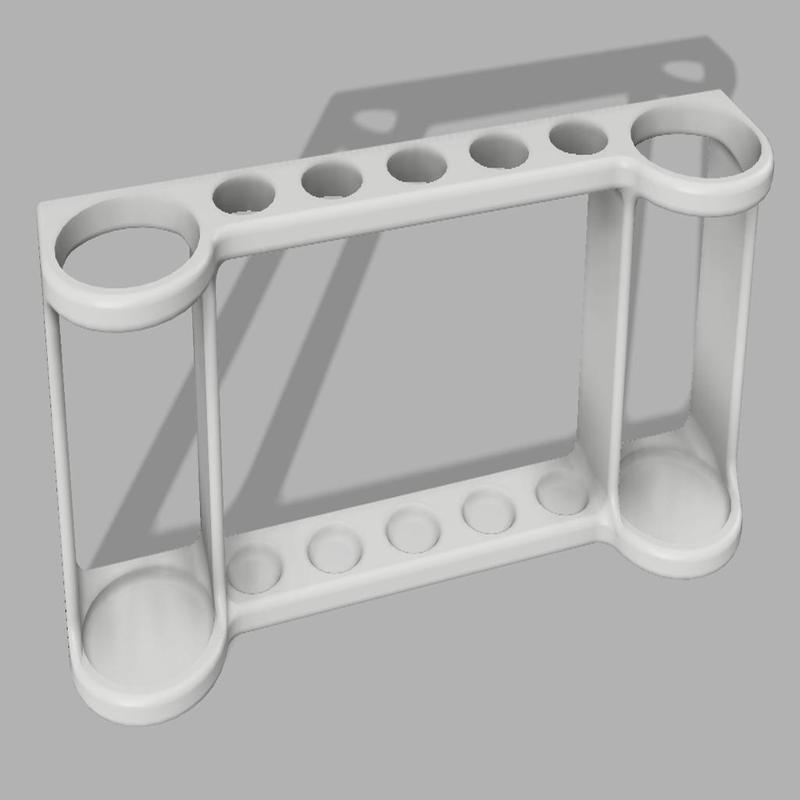 Toothbrush holder for 5,4,3,2 with 2 toothpaste holders
