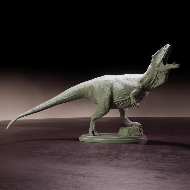 Carcharadontosaurus roar - pre-supported dinosaur