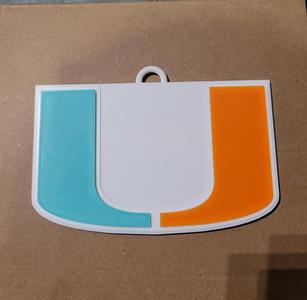 UNIVERSITY OF MIAMI 3D Logo 180mm series