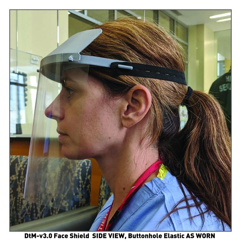 DtM-v3.0 Face Shield PPE for COVID-19, Remix of Prusa RC2