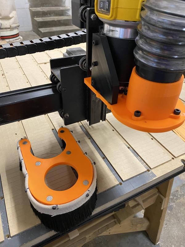X-Carve Dust shoe for Dewalt 611 spindle