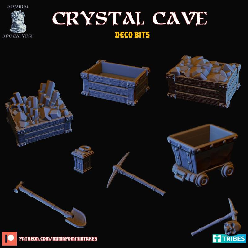 Crystal Cave Deco Props (pre-supported)