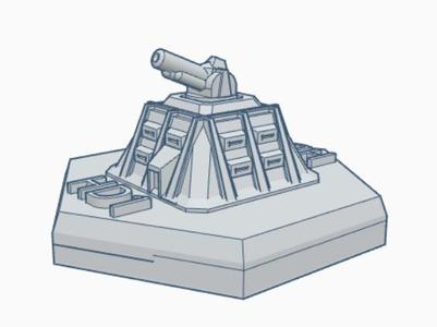 Cannon Emplacement Hex Map Scale HMSMil035