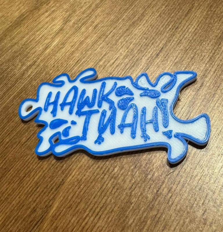 hawk tuah keychain