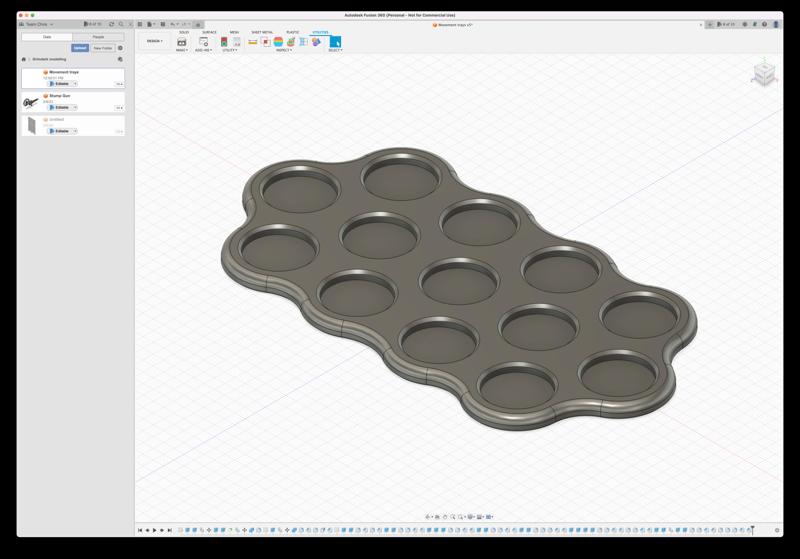 25mm Round Movement trays