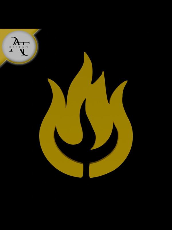 Simple Flame Symbol - 2D Art