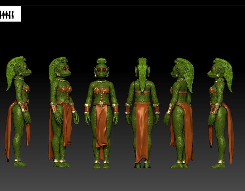 STAR WARS .STL Greeata DANCER OBJ. KENNER STYLE ACTION FIGURE.