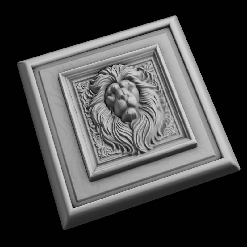Lion Animal 3D Model for CNC Router Laser & 3D Printer