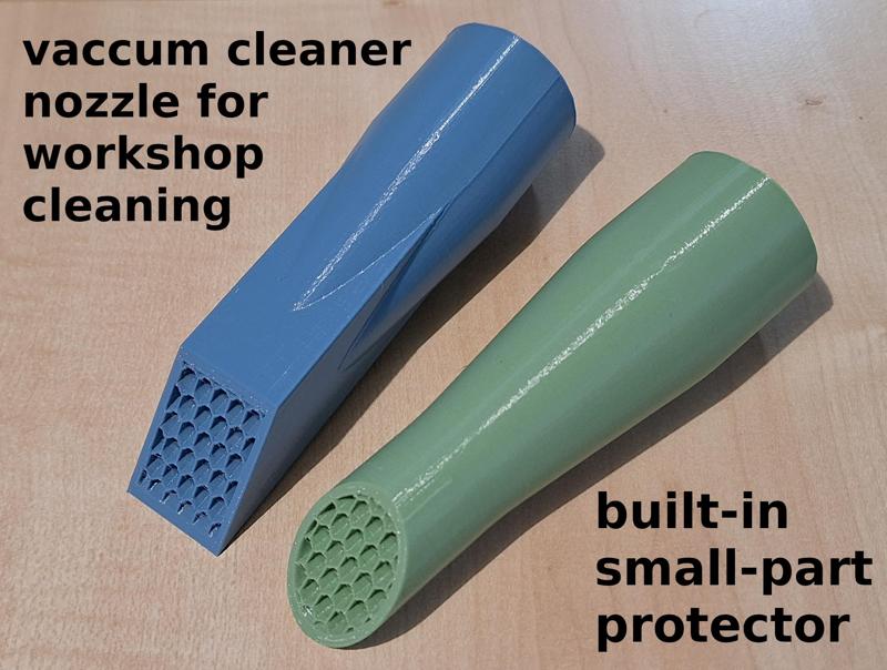 Vacuum cleaner nozzle with built-in small part protector