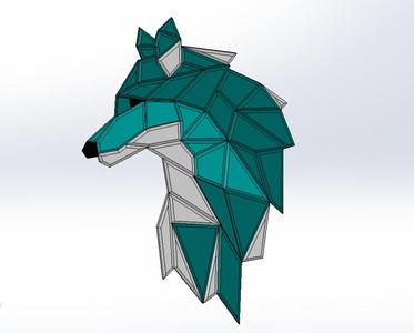 wolf  40 * 60cm  2d art wall mounting puzzle