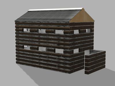 Old war blockhouse