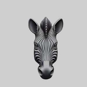Zebra Animal Head Zebra Animal Medallion for CNC Router Laser & 3D Printer