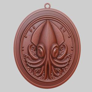 Squid Animal Pendant Squid Animal Necklace for CNC Router Laser & 3D Printer