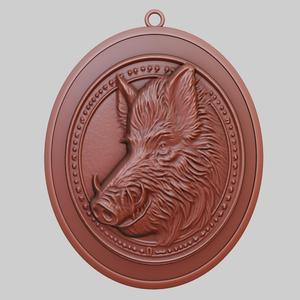 Wild boar Animal Pendant Wild boar Animal Necklace for CNC Router Laser & 3D Printer