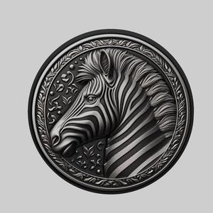 Zebra Animal Head Zebra Animal Medallion for CNC Router Laser & 3D Printer