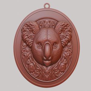 Koala Animal Necklace Koala Animal Pendant for CNC Router Laser & 3D Printer