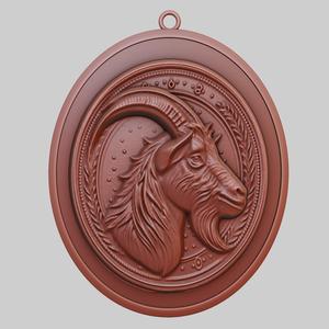 Goat Animal Pendant Goat Animal Necklace for CNC Router Laser & 3D Printer