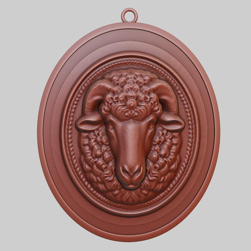 Sheep Animal Pendant Sheep Animal Necklace for CNC Router Laser & 3D Printer