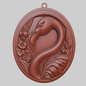 Flamingo Animal Pendant Flamingo Animal Necklace for CNC Router Laser & 3D Printer