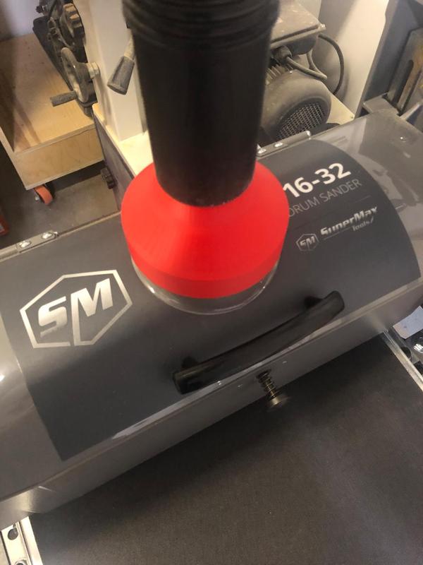 Laguna and Rikon dust port with Dewalt vacuum