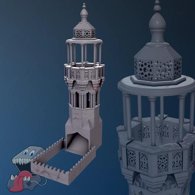 Large minaret, arabian nights dice tower