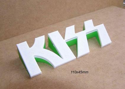 Kiss, Rock Music Group, Poster, Sign, Signboard, Logo, with raised lettering in 2 colors
