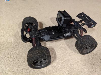 Jaycar R/C Truggy GT4209 battery cover with GoPro mount