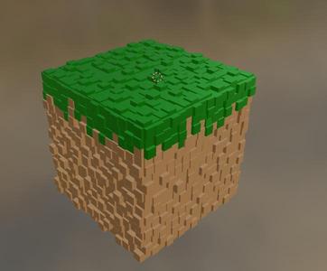 Minecraft grass block container