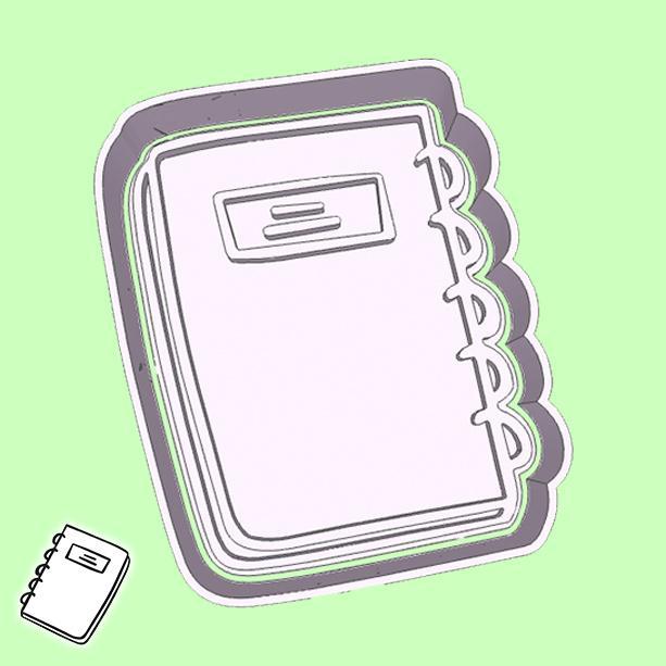Back to school cookie cutters - text book (style 2)