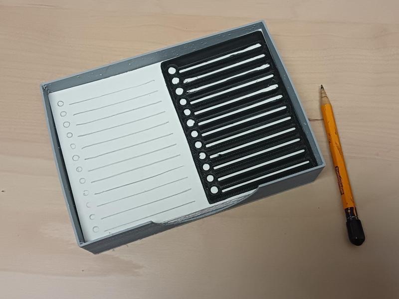 OpenSCAD - Notes box A7 A6 Post-It