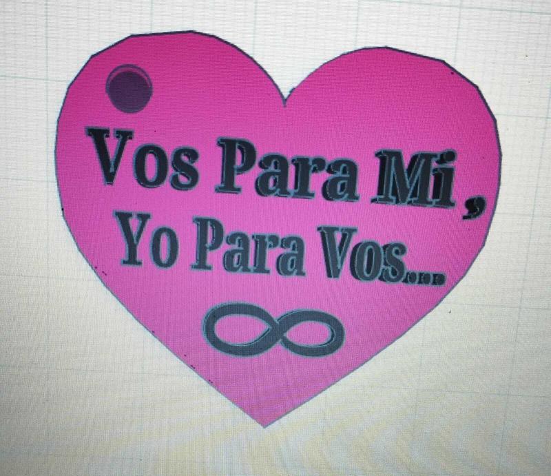 heart keychain "you for me, me for you".