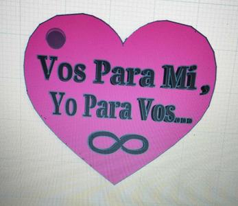 heart keychain "you for me, me for you".