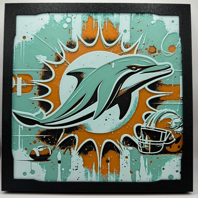 Miami Dolphins - NFL Hueforge
