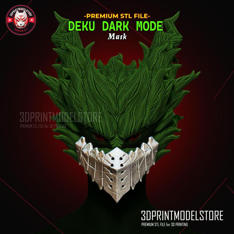 Deku Dark Mode Mask - My Hero Academia Dark Deku Cosplay Helmet