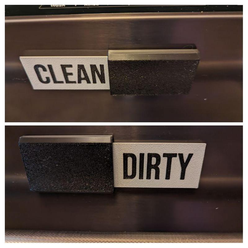 Clean & Dirty Sliding Label w/12x3 Magnets