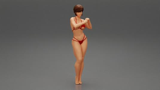 Sexy Woman Body In Summer Fashion Bikini with short hair