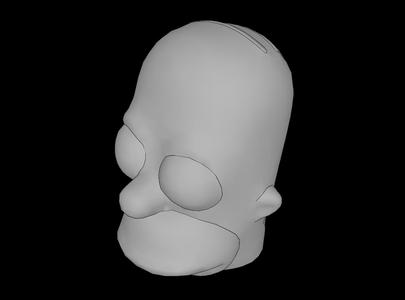 Lego Compatible (15527.dat) Minifig Head Simpsons Homer Simpson