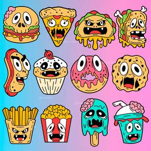 12 FAST FOOD MONSTER COOKIE CUTTERS