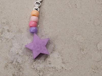 Star bead for bracelet or necklace