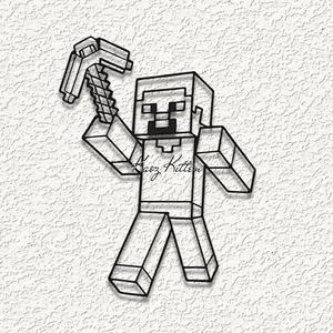 MINECRAFT STEVE WALL ART HOME DECOR