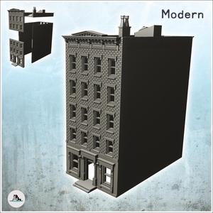 Modern brick building with pediment and chimney (7) - Cold Era Modern Warfare Conflict World War 3