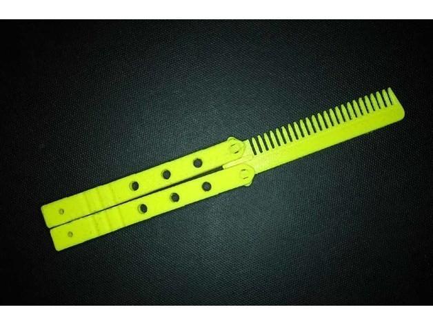 Comb knife fun gadget butterfly