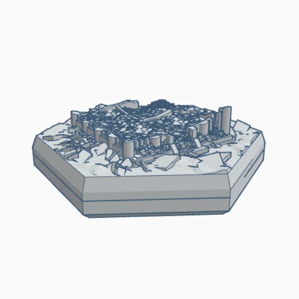 Modern Destroyed Bank Hex Map Scale HMSMD020
