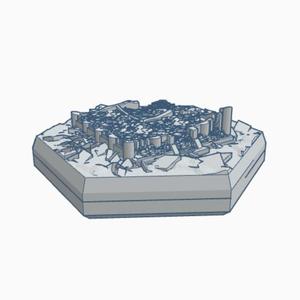 Modern Destroyed Bank Hex Map Scale HMSMD020