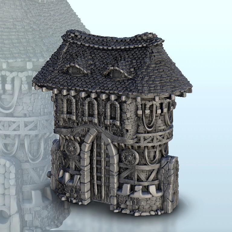 Medieval fortified city gate - Medieval Gothic Feudal Old Archaic Saga 28mm 15mm