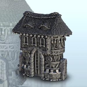 Medieval fortified city gate - Medieval Gothic Feudal Old Archaic Saga 28mm 15mm
