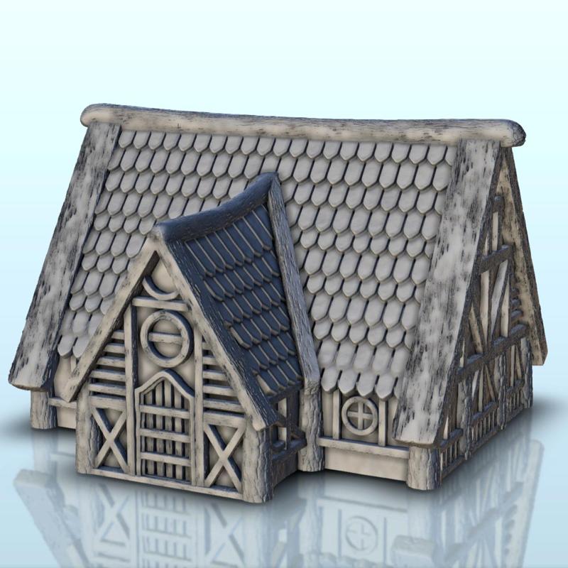 Medieval house with tiled roof (14) - Medieval building middle age